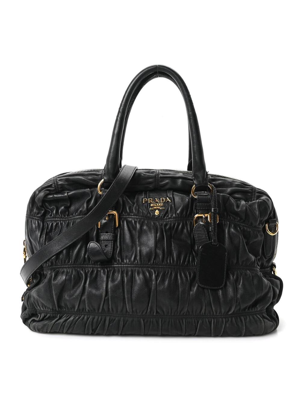 Prada Nappa Gaufre Tote Black #368236P79B